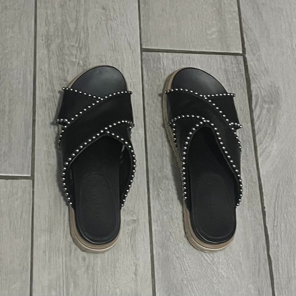 Covington Black Beaded Sandals